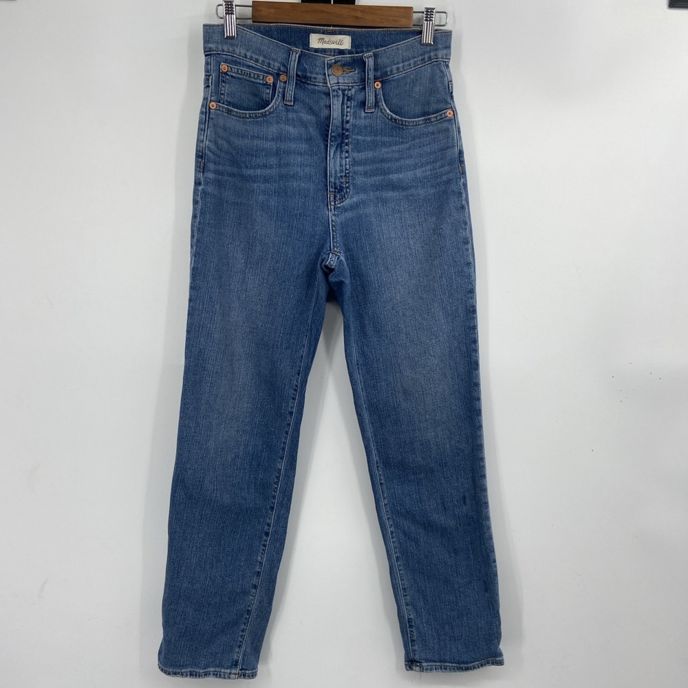 Madewell Classic Straight Jeans Womens 25 Blue Denim Comfort Classic